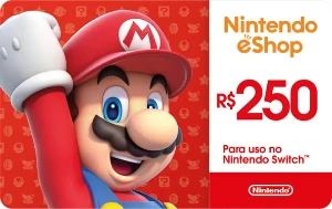 Gift Card Digital Nintendo eShop R$ 250,00
