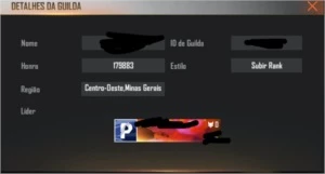 Guilda level 4 do free fire com 180 k de honra