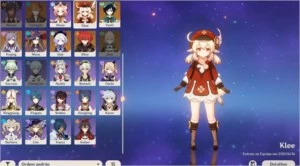 Conta Genshin Impact com 6 personagens 5 estrelas