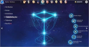 Conta Genshin Impact com 6 personagens 5 estrelas