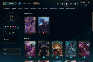 Diamante 2 com 80 Champs e 23 Skins - League of Legends LOL