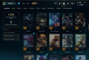 Diamante 2 com 80 Champs e 23 Skins - League of Legends LOL