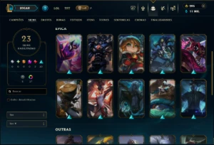 Diamante 2 com 80 Champs e 23 Skins - League of Legends LOL