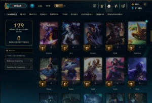 Diamante 2 com 80 Champs e 23 Skins - League of Legends LOL