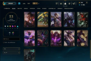 Diamante 2 com 80 Champs e 23 Skins - League of Legends LOL