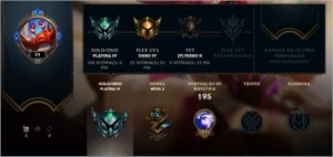 Conta LoL Platina 1, 47 campeões - League of Legends