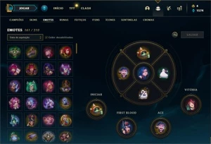 Conta Ouro 4 com TODOS os champs e 360 Skins + 46 Cromas - League of Legends LOL