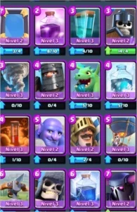 PROMOÇÃO CLASH ROYALE NIVEL 10 - 8 LENDARIAS 3 SENDO NIVEL 2