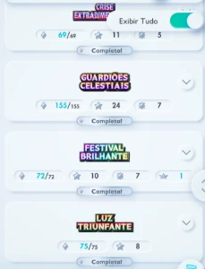 conta completa todas coleçoes completas - Pokémon