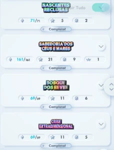 conta completa todas coleçoes completas - Pokémon