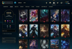Conta prata 4 com 150 Champs e 300 Skins + 5 Prestigios - League of Legends LOL