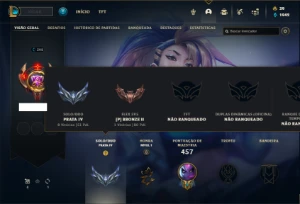 Conta prata 4 com 150 Champs e 300 Skins + 5 Prestigios - League of Legends LOL