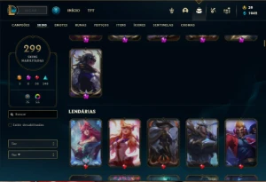 Conta prata 4 com 150 Champs e 300 Skins + 5 Prestigios - League of Legends LOL