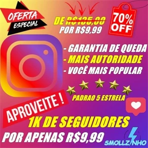 [PROMOÇÃO] 1K DE SEGUIDORES NO INSTAGRAM POR APENAS R$ 9,99 - Social Media