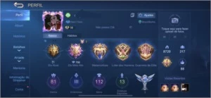 Conta Mobile Legends, 112 skins, aceito propostas.