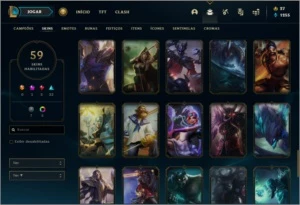 Conta prata 1 com 59 skins e 72 champs - League of Legends LOL