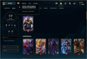 Conta prata 1 com 59 skins e 72 champs - League of Legends LOL