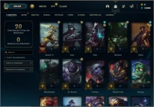 Conta mestre lol, sem e-mail verificado - League of Legends