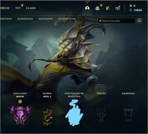 Conta mestre lol, sem e-mail verificado - League of Legends
