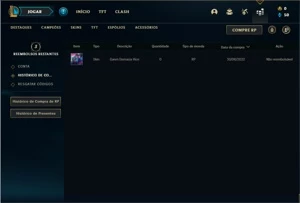 Conta platina 2 com 32 Champs e 8 Skins + 6 Fragmentos - League of Legends LOL