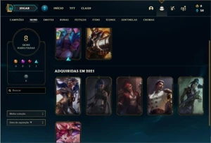 Conta platina 2 com 32 Champs e 8 Skins + 6 Fragmentos - League of Legends LOL