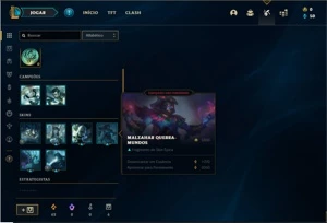 Conta platina 2 com 32 Champs e 8 Skins + 6 Fragmentos - League of Legends LOL