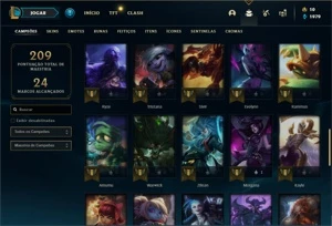 Conta Prata 4 com 55 Champs e 31 Skins + 4 Espolios - League of Legends LOL