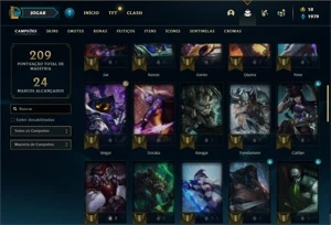 Conta Prata 4 com 55 Champs e 31 Skins + 4 Espolios - League of Legends LOL
