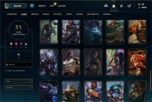 Conta Prata 4 com 55 Champs e 31 Skins + 4 Espolios - League of Legends LOL