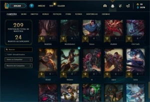 Conta Prata 4 com 55 Champs e 31 Skins + 4 Espolios - League of Legends LOL