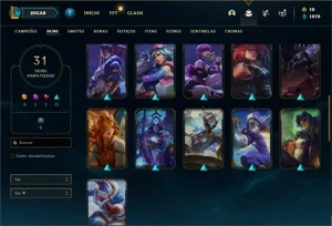 Conta Prata 4 com 55 Champs e 31 Skins + 4 Espolios - League of Legends LOL