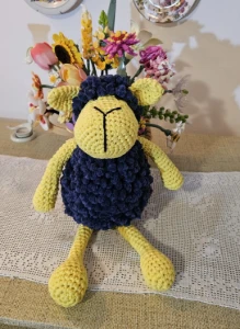 Carneirinho Algodão, feito a mão, crochet