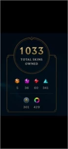 CONTA NO MESTRE COM 1033 SKINS (INCLUINDO PAX TF) - League of Legends LOL