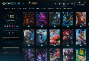 Ouro 4 com TODOS os Champs e 182 Skins ( SUP / TOP ) - League of Legends LOL