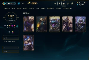 Ouro 4 com TODOS os Champs e 182 Skins ( SUP / TOP ) - League of Legends LOL