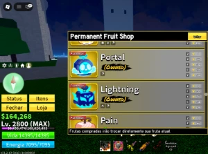 Conta Blox Fruits Lvl 2800 com Dragon Perm + 4 Perms - Roblox