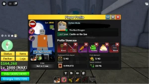 Conta Blox Fruits Lvl 2800 com Dragon Perm + 4 Perms - Roblox
