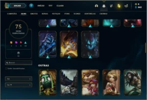 Conta prata 4 com 75 skins e 124 champs - League of Legends LOL