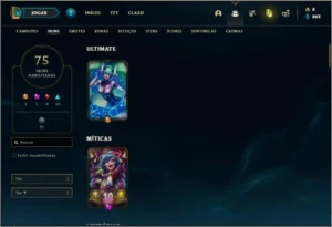 Conta prata 4 com 75 skins e 124 champs - League of Legends LOL
