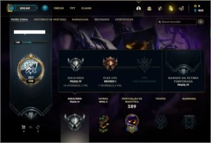 Conta prata 4 com 75 skins e 124 champs - League of Legends LOL