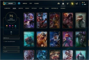 Conta prata 4 com 75 skins e 124 champs - League of Legends LOL