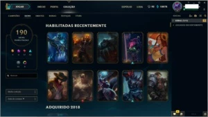 Conta 190 skins Terminou D4 MAs net lixo perdeu borda - League of Legends LOL