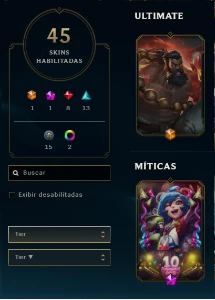 conta lol  FA , level 237, 115 champs - League of Legends