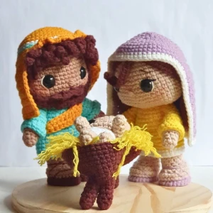 Enfeite Presépio de Natal 4 Peças Amigurumi - Artesanato e Personalizados