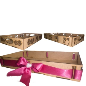 Kit 10 bandejas de MDF cru, para café, decoração, cesta... - Artesanato e Personalizados