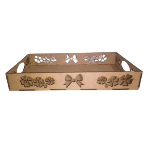 Kit 10 bandejas de MDF cru, para café, decoração, cesta... - Artesanato e Personalizados