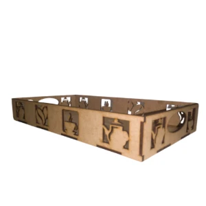 Kit 10 bandejas de MDF cru, para café, decoração, cesta... - Artesanato e Personalizados
