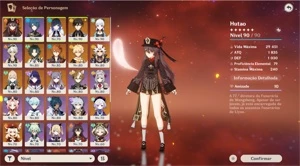 Conta com Hutao C1 + Homa + Raiden + Luz do Cortador e mais - Grand Fantasia GF