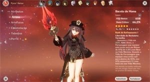 Conta com Hutao C1 + Homa + Raiden + Luz do Cortador e mais - Grand Fantasia GF