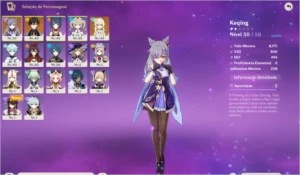 Genshin Impact AR27 - Keqing, Zhongli (c/ lança 5*)